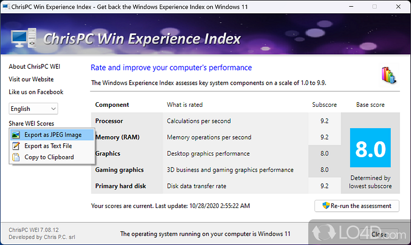 ChrisPC Win Experience Index 7.22.06 instal the last version for ios