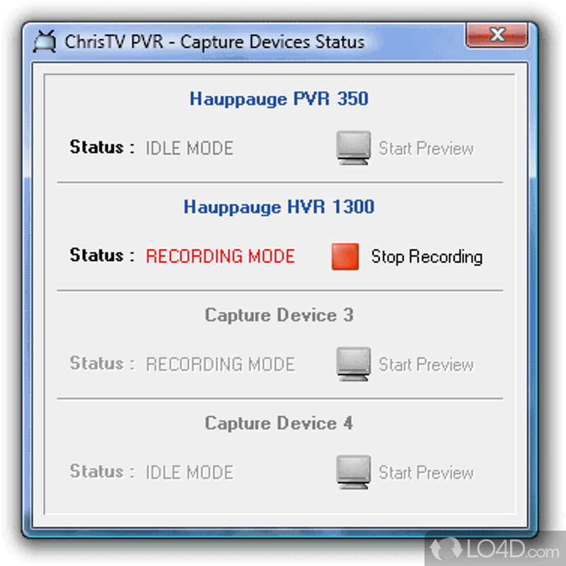 ChrisTV - The PVR that TAKES control OVER TV Card with High Quality Image - Screenshot of ChrisTV Standard