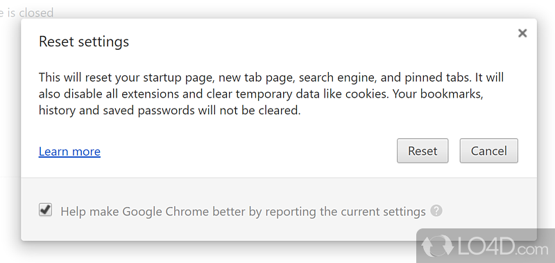 Find programs and components that affect Chrome - Screenshot of Chrome Cleanup Tool