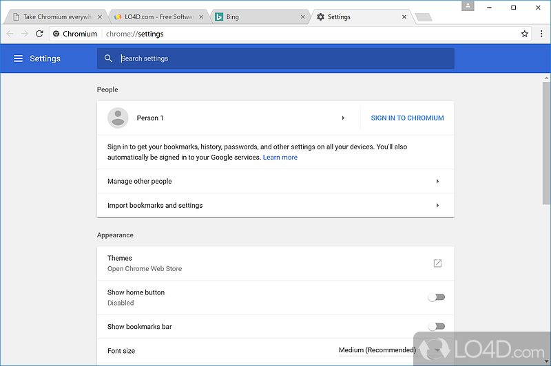 Browser similar with Chrome - Screenshot of Chromium x64