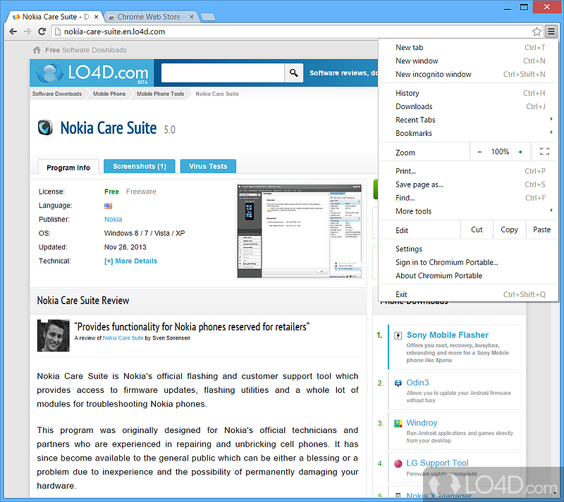 Chromium Portable screenshot