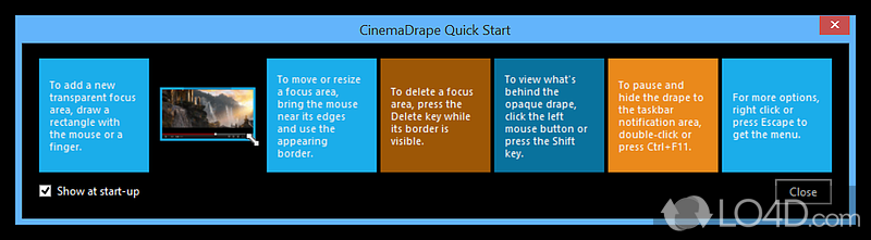 Save settings for further use - Screenshot of CinemaDrape