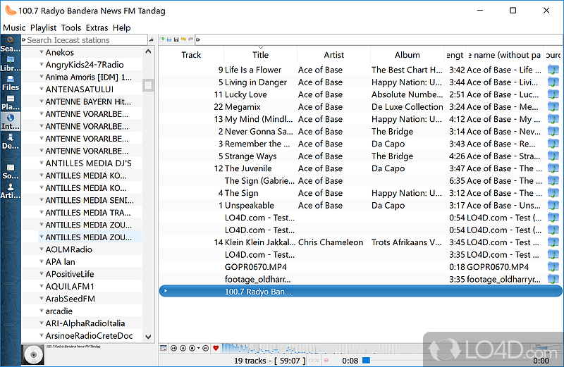 Audio player and organizer - Screenshot of Clementine Player
