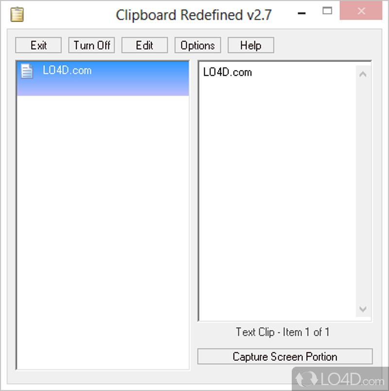 Brings extended functionality to clipboard, by allowing you to save more than one text instance at a time - Screenshot of Clipboard Redefined