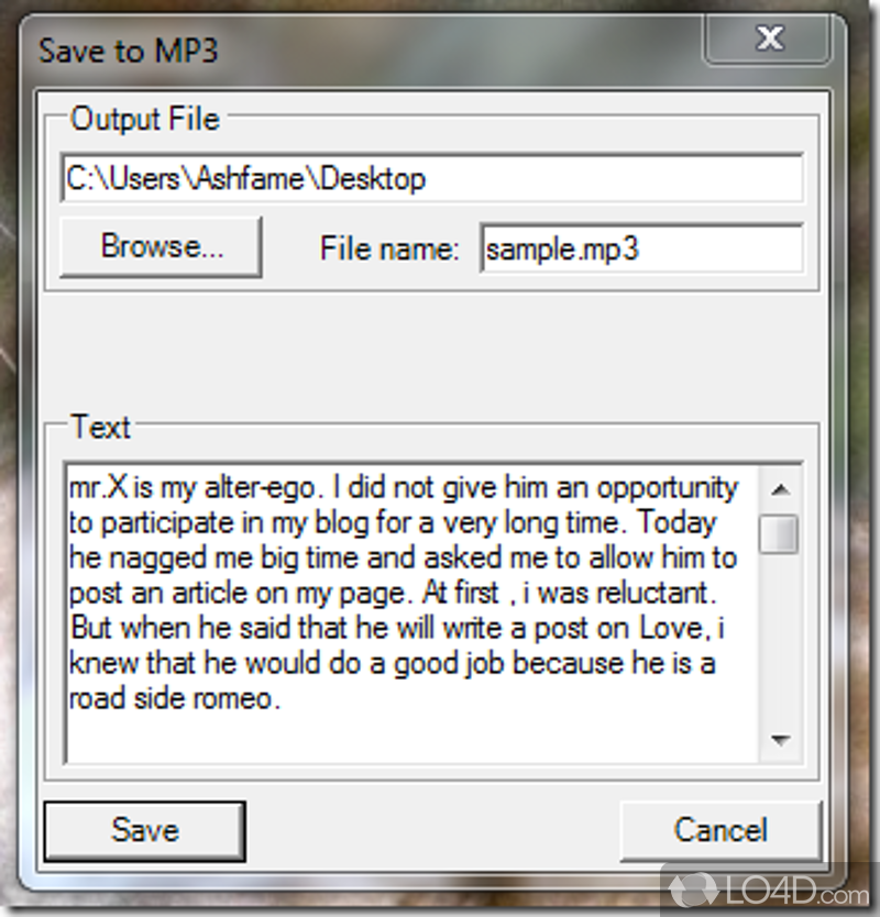 Transform clipboard text messages into speech - Screenshot of ClipSpeak
