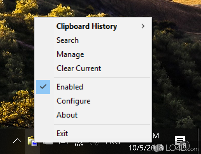 Store multiple entries in the clipboard, paste the ones of interest, manage history items - Screenshot of ClipX