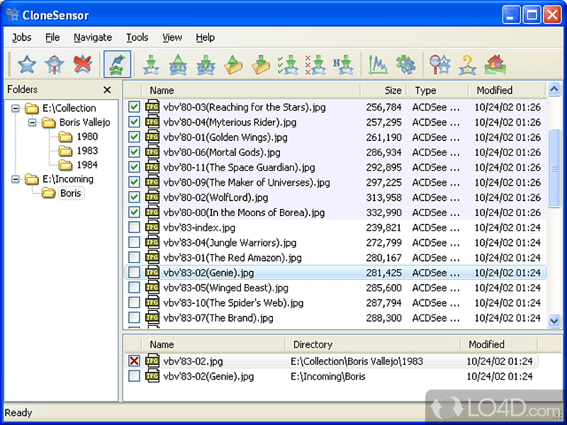 Fast duplicate file finder with a view to organizing the collections of files - Screenshot of CloneSensor