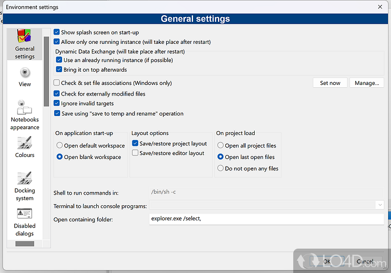 Operates as a GUI tool - Screenshot of Code::Blocks