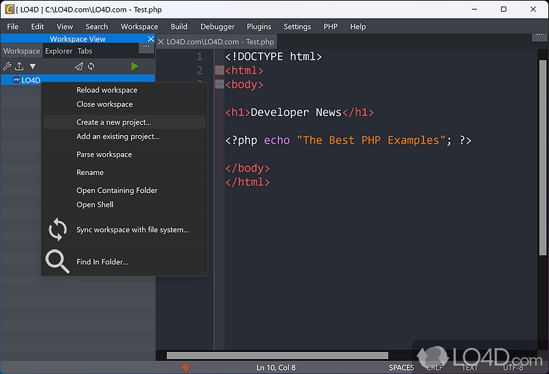 Streamlined and user-friendly code editor - Screenshot of CodeLite
