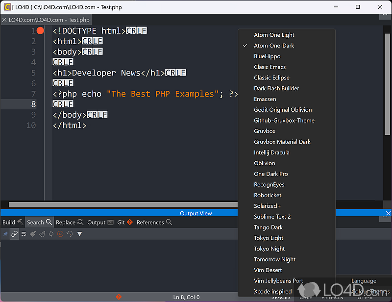 Cross-platform IDE - Screenshot of CodeLite