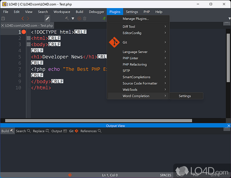 CodeLite: AngularJS - Screenshot of CodeLite