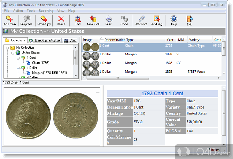 Quickly catalog and value coin collection - Screenshot of CoinManage