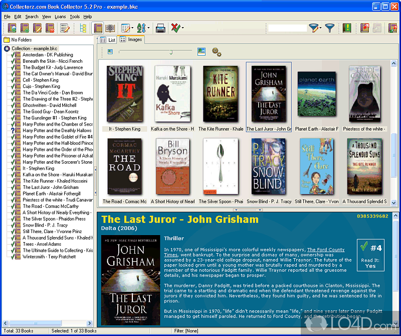 Book Database Software, catalog books - Screenshot of Book Collector