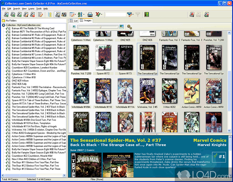 Comic Database Software, catalog comics - Screenshot of Comic Collector