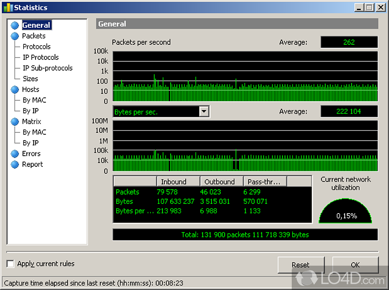 Functions and Purposes - Screenshot of CommView