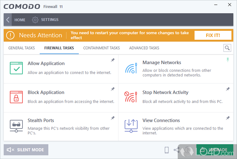 Some improvements are welcomed - Screenshot of Comodo Firewall