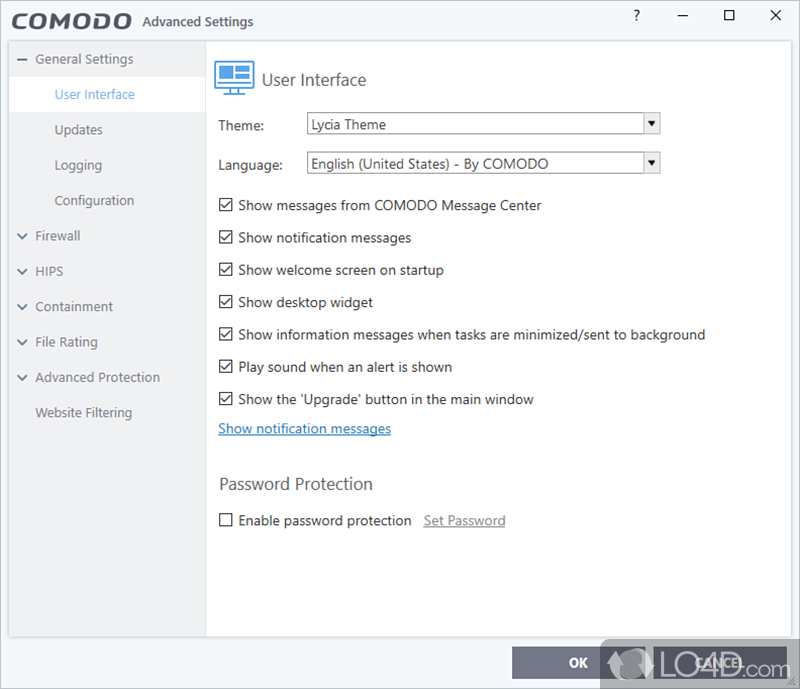 Comodo Firewall: More - Screenshot of Comodo Firewall