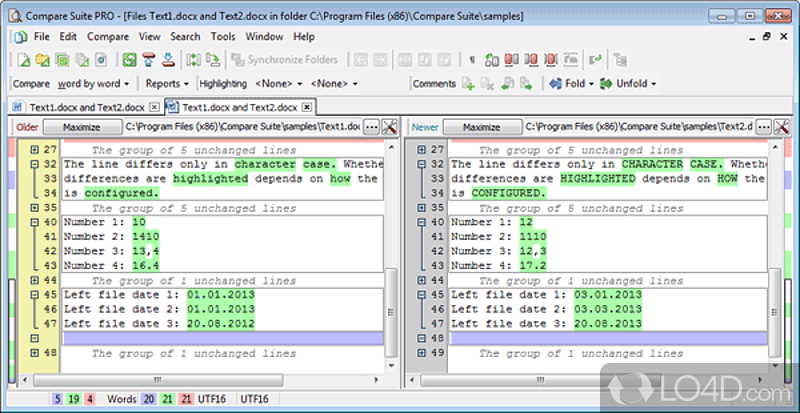 Compare two files