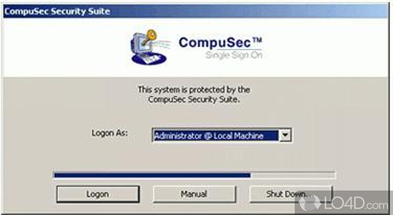 CompuSec 64bit Free: User interface - Screenshot of CompuSec 64bit Free