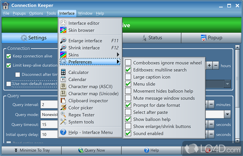 Connection Keeper screenshot