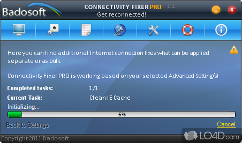 Solve the most common connectivity problems - Screenshot of Connectivity Fixer