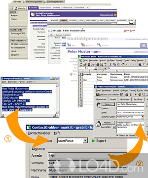 Grab address data and transfer it into CRM system with one click - Screenshot of ContactGrabber