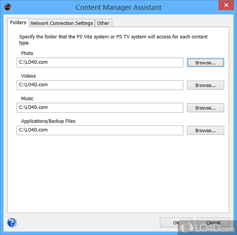 Manage PlayStation Vita files - Screenshot of Content Manager Assistant