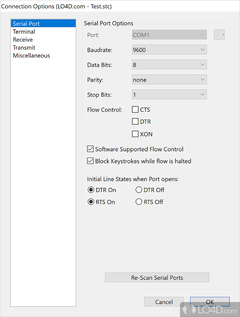 A handy app designed to facilitate communication via COM ports - Screenshot of CoolTerm