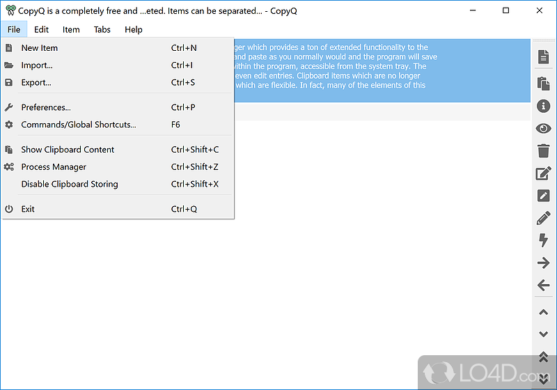 CopyQ 7.1.0 download the last version for mac