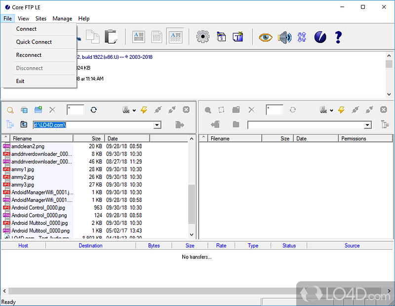 Core FTP LE screenshot