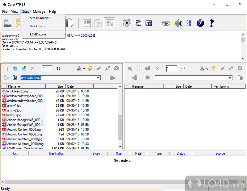 Core FTP LE screenshot