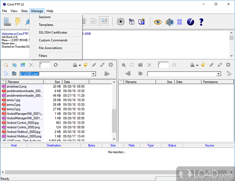 Core FTP LE screenshot