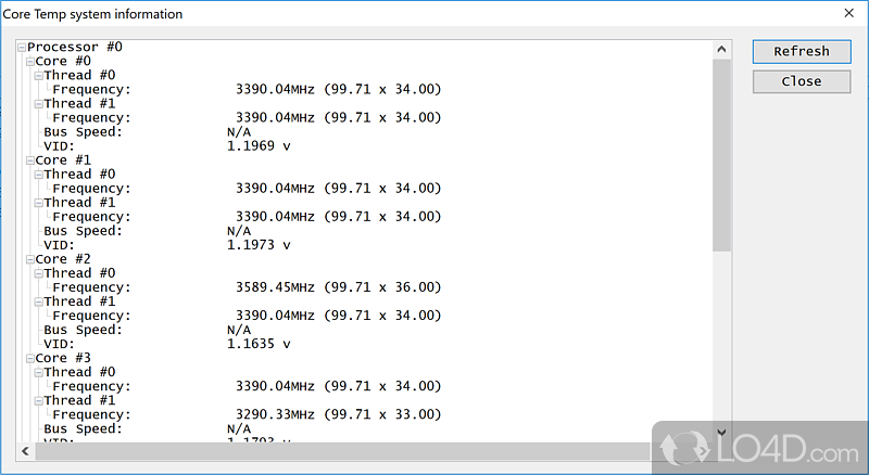 Monitor your PC's CPU temperature - Screenshot of Core Temp