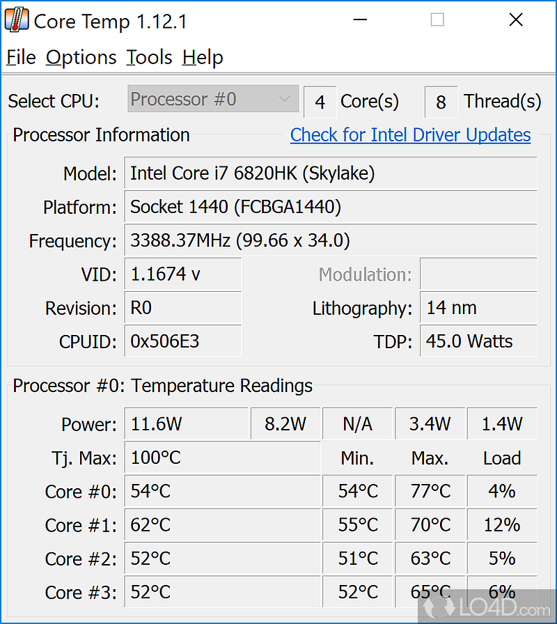 Core Temp 1.18.1 for mac download free