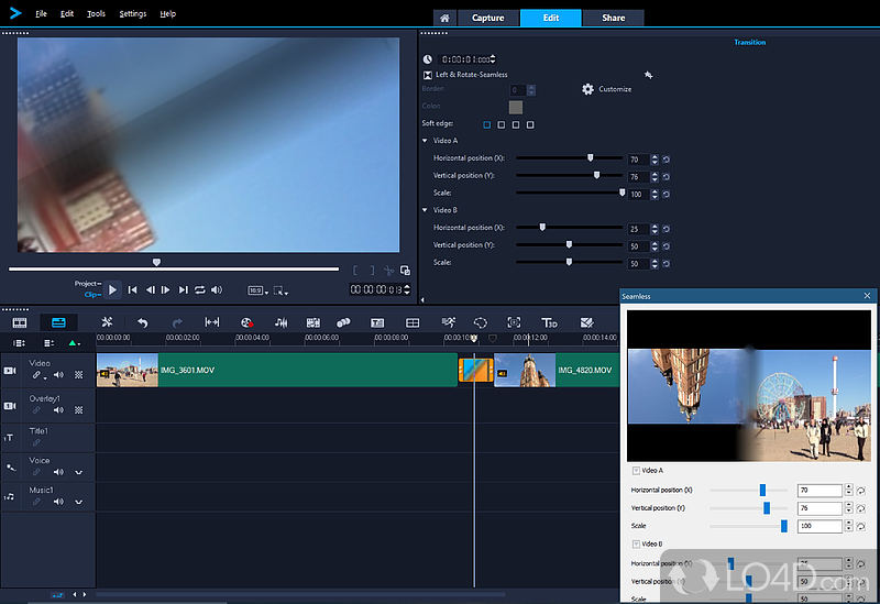 Modern video editor and DVD creator - Screenshot of Corel VideoStudio Ultimate