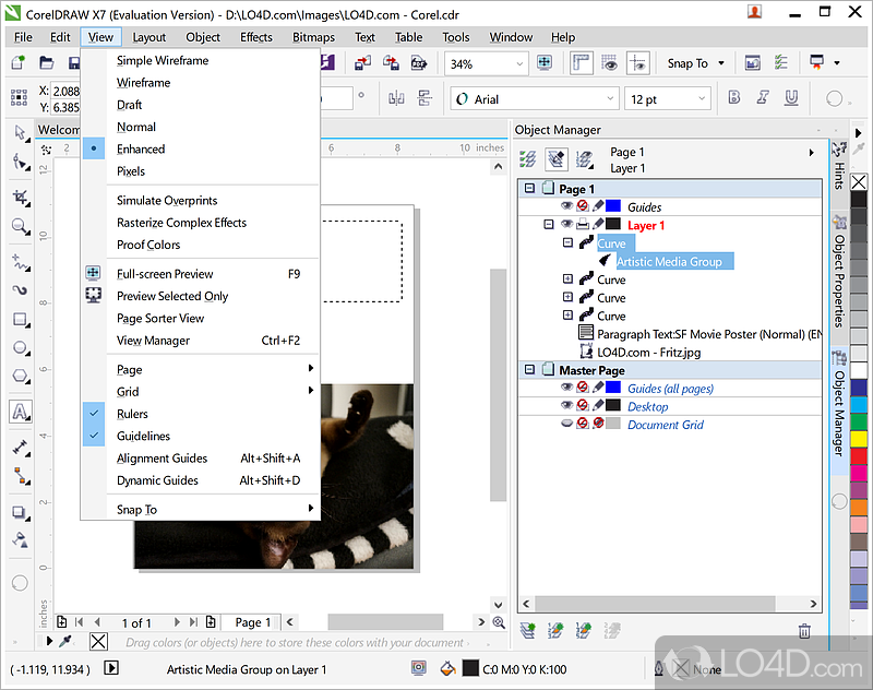 Professional graphic design - Screenshot of CorelDRAW Suite