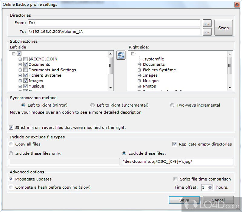 View logs and edit profiles - Screenshot of Create Synchronicity