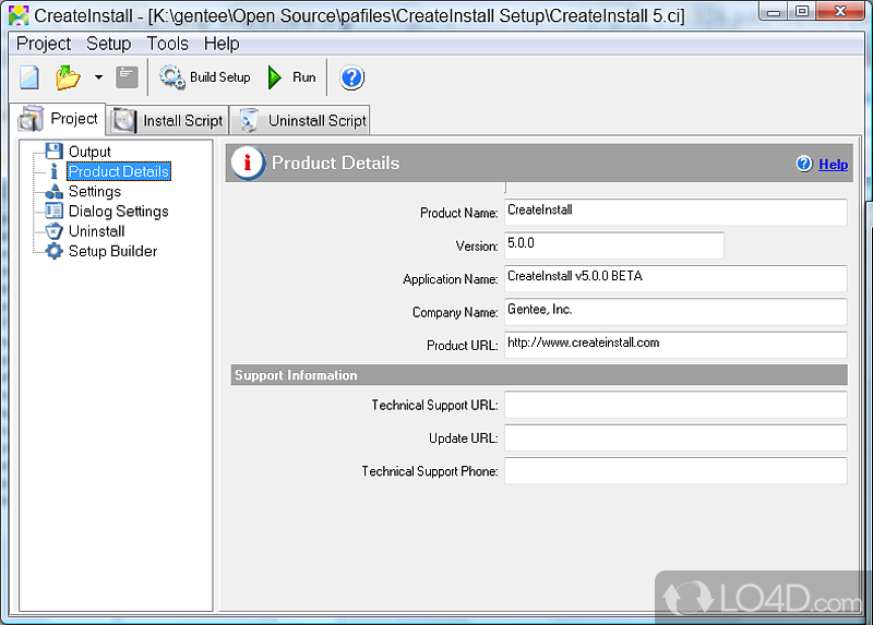 Simple and clear freeware installer - Screenshot of CreateInstall Free