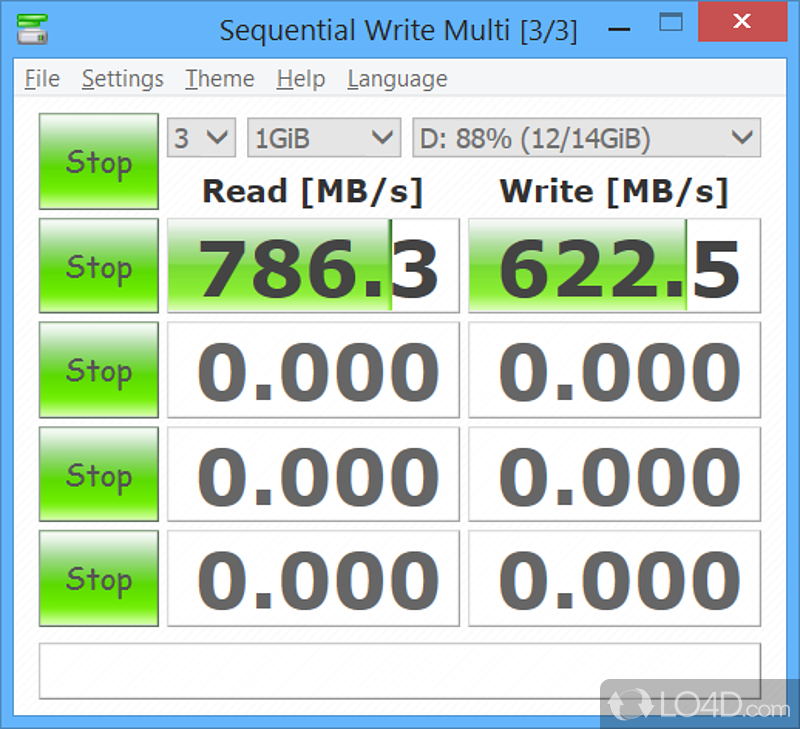 This is a lightweight disk benchmark software for Windows - Screenshot of CrystalDiskMark Portable