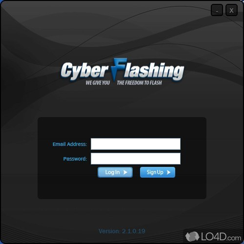 CyberFlashing: User interface - Screenshot of CyberFlashing