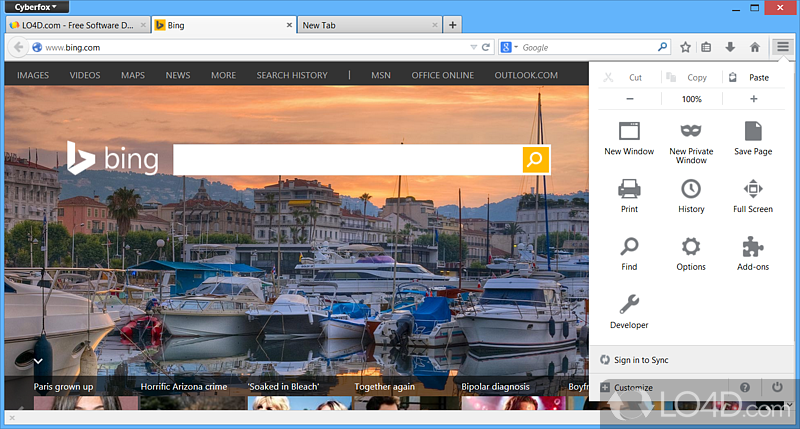 Improved version of Firefox - Screenshot of Cyberfox