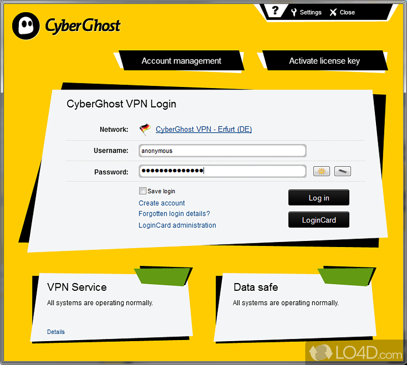 CyberGhost VPN: Ease of use - Screenshot of CyberGhost VPN