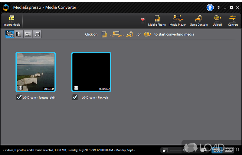 Convert your favorite media files for portable devices - Screenshot of CyberLink MediaEspresso