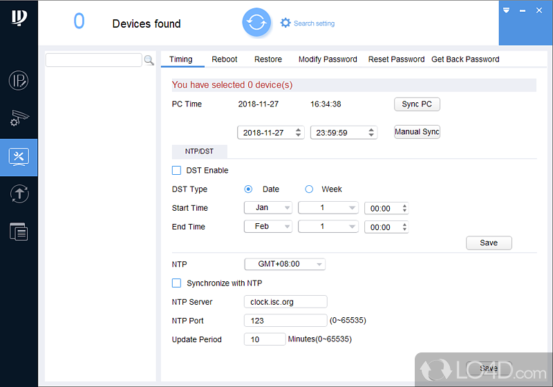 It helps you batch configure parameters via templates - Screenshot of Dahua Configuration Tool