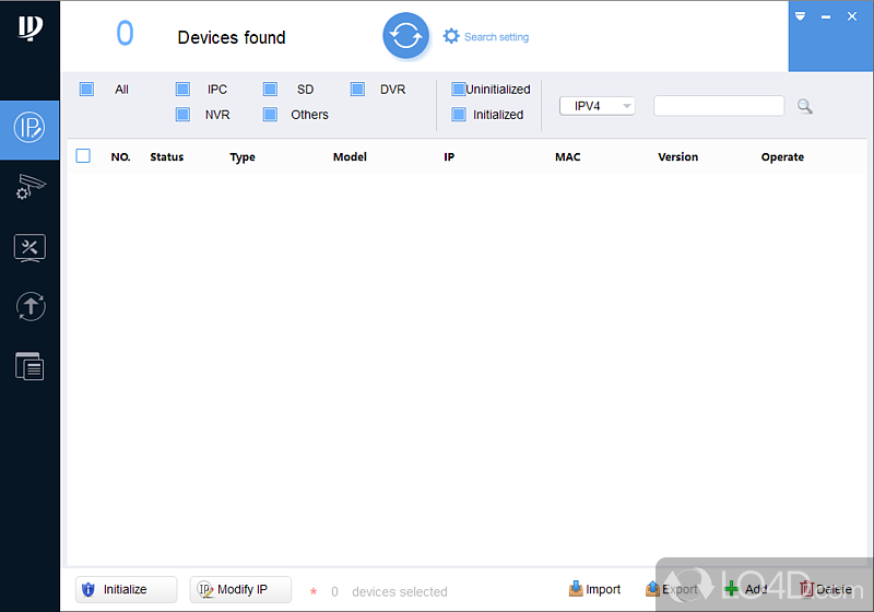 Configure surveillance cameras system simultaneously - Screenshot of Dahua Configuration Tool