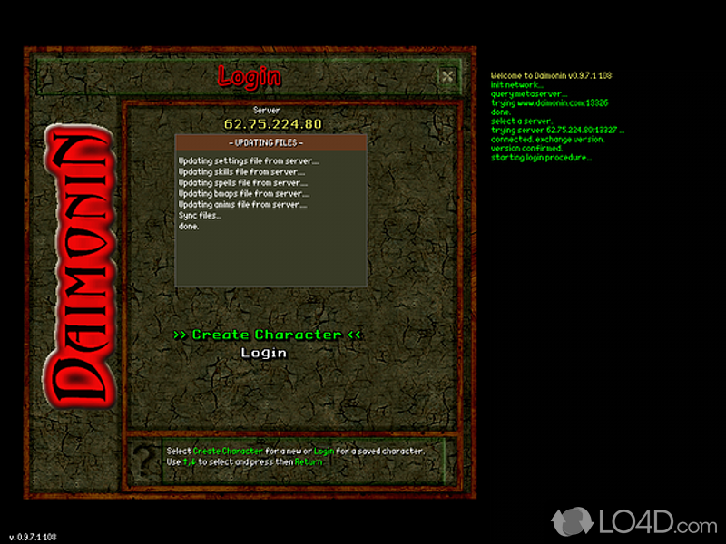 Isometric real-time massive multiplayer online RPG - Screenshot of Daimonin