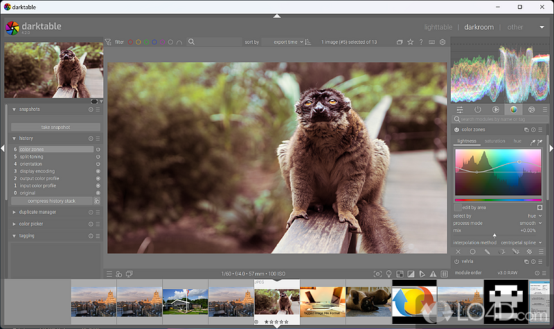 Photography workflow application and RAW developer - Screenshot of Darktable