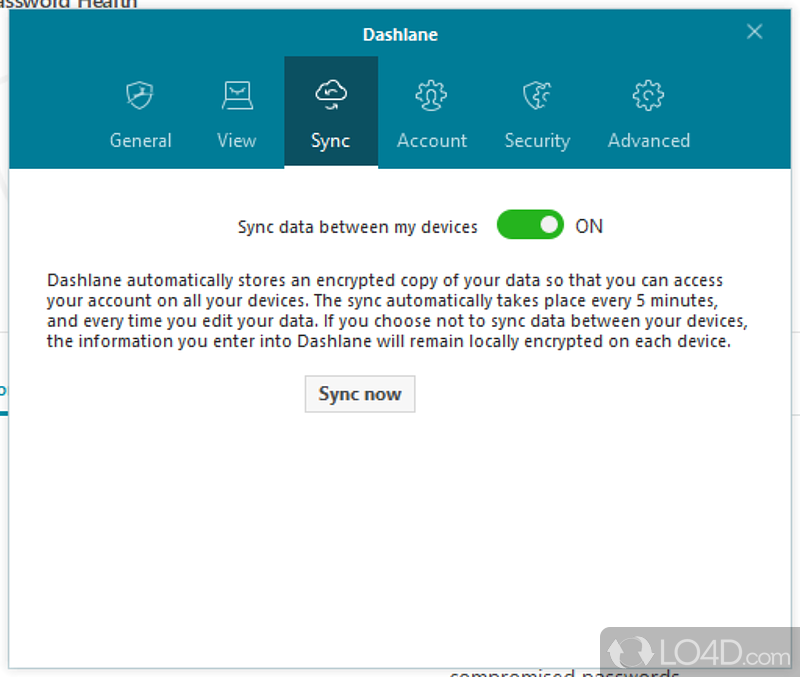 Dashlane: Built-in - Screenshot of Dashlane