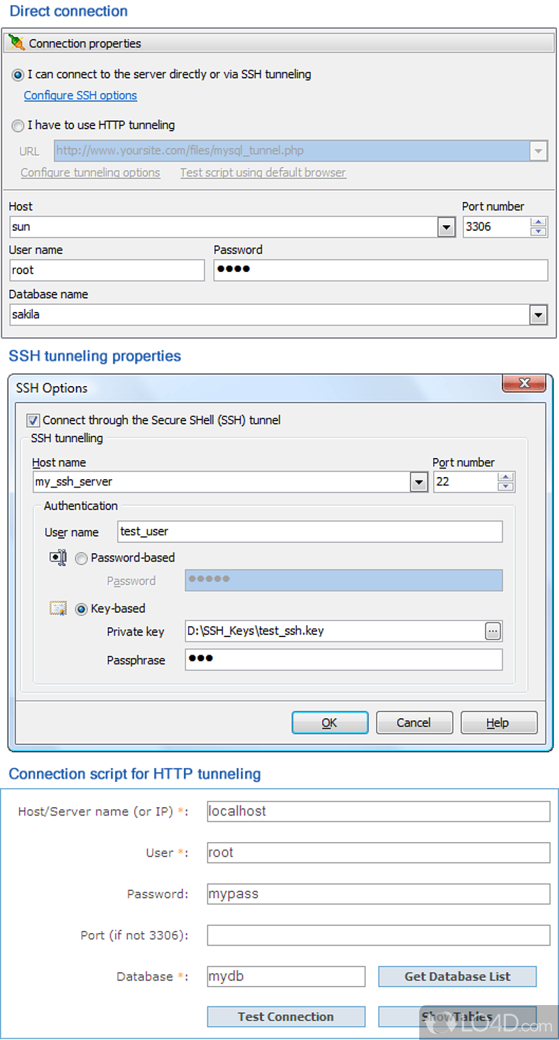 Windows GUI tool for MySQL data management - Screenshot of Data Wizard for MySQL