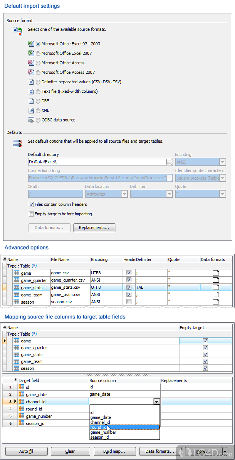 Data Wizard for MySQL screenshot